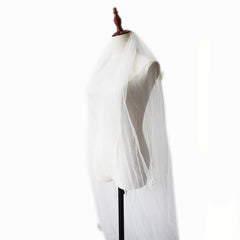 Bridal Church Wedding Pearl Long Tail Tulle - kinko