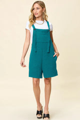 Double Take Full Size Texture Square Neck Romper - kinko