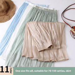 Slim Slimming Mid-length Elegant Pendant Summer Elastic Skirt - kinko