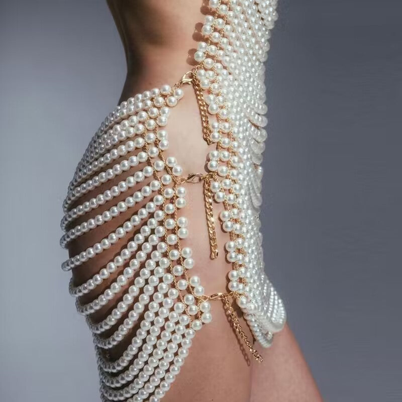 Beaded Halter Fashion Party Banquet Performance Dress - kinko