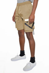 WEIV Men's Full Size Multi-Pocket Cargo Shorts with Drawstring Waist Plus Size - kinko