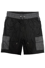 WEIV Men's Full Size Heathered Light Weight Slub Shorts Plus Size - kinko
