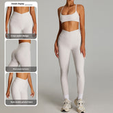 Nude Feel High Waist Fitness Pants Women's Quick-drying Outer Wear Tight Sports Pants - kinko