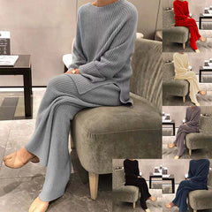 Knit Casual Two-piece Knitted Sweater - kinko