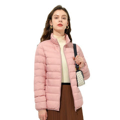 Fall And Winter Korean Style Stand-collar Ladies Down Jacket