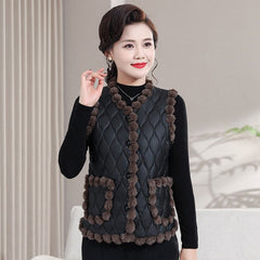 Middle-aged And Elderly Fall Winter Coat Mom Vest