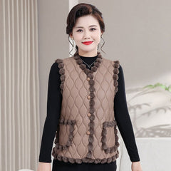 Middle-aged And Elderly Fall Winter Coat Mom Vest