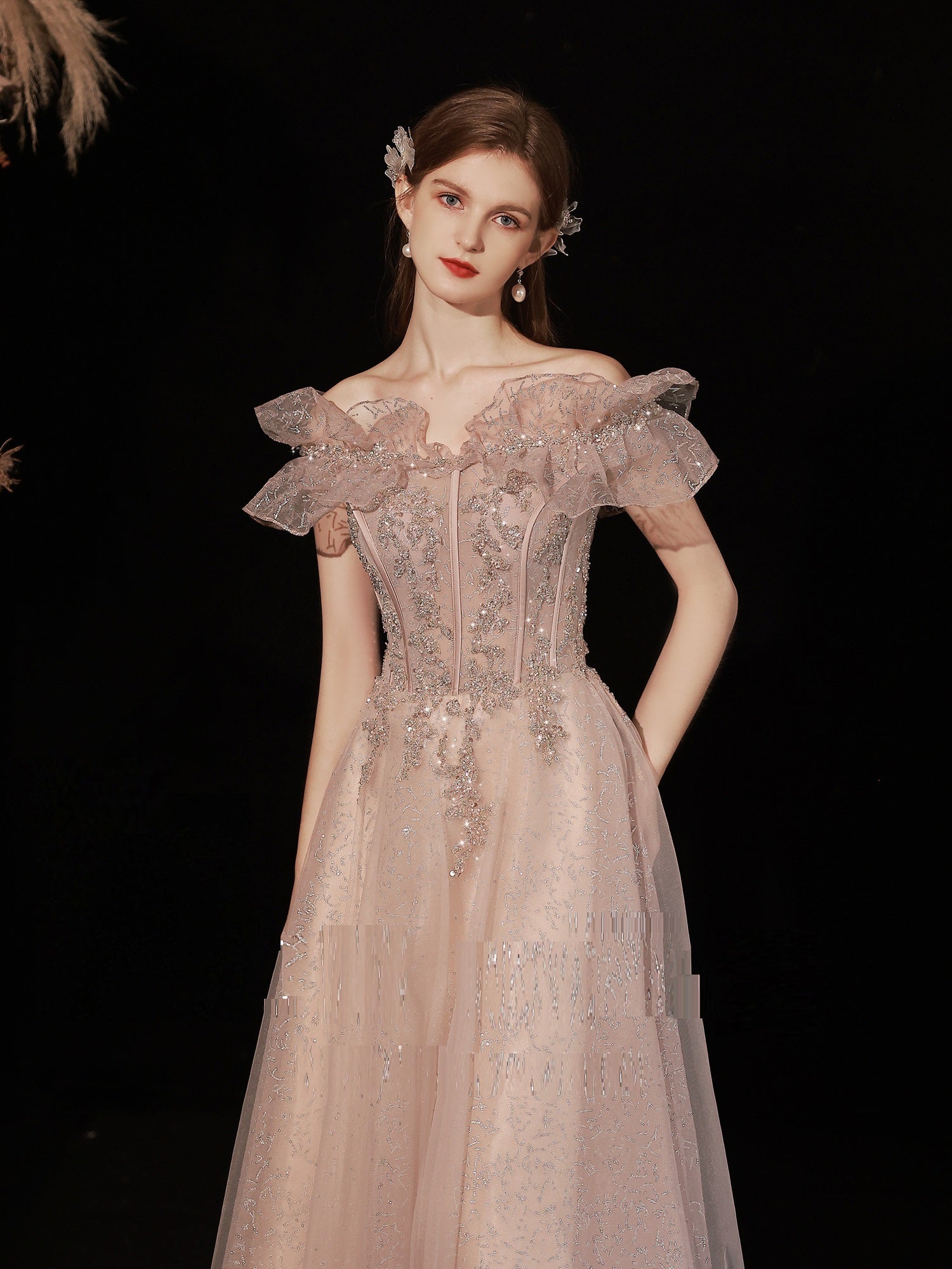 Women's Off Shoulder Dinner Dress - kinko