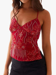 Crisscross Back V-Neck Cami - kinko