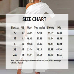 Women's Elegant One-Shoulder Jumpsuit With Long Sleeves & Pants Slit Pleated Waist Formal & Party For Spring&Summer - kinko