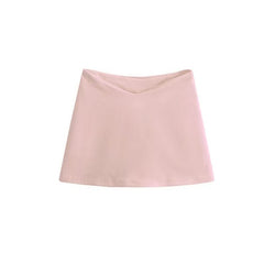 Sweet Hot Girl Design Low V Waist Slim Slimming Mini Skirt - kinko