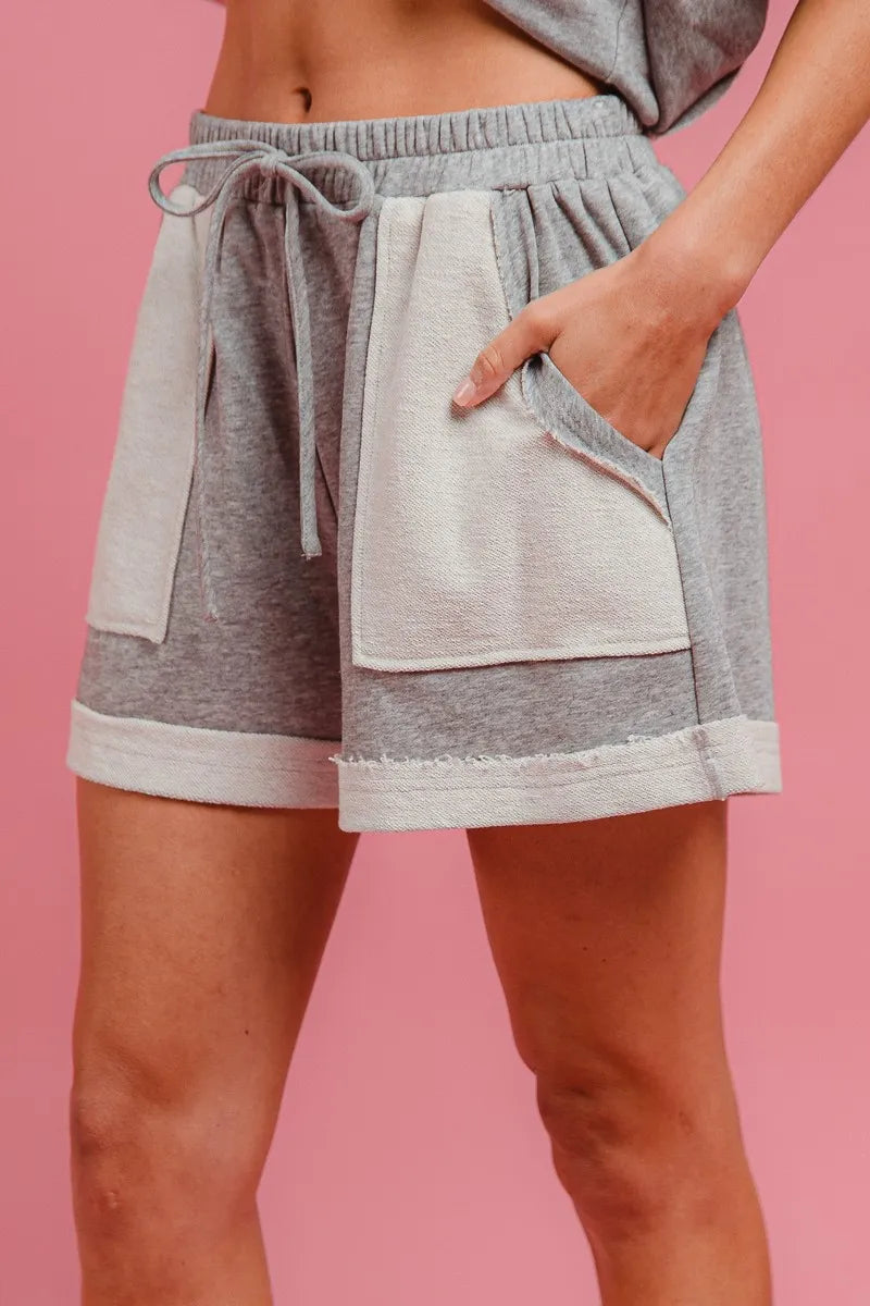 BiBi French Terry Knit Shorts with Side Pocket - kinko