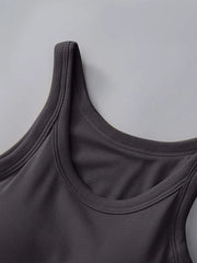 Round Neck Tank with Bra - kinko