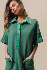 BiBi Dip Dye Mineral Washed Knit Dress - kinko