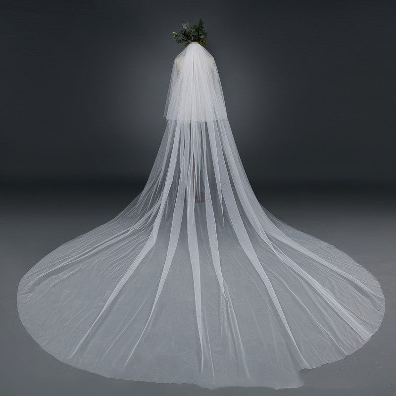 Bridal Wedding Veil Widened Tail - kinko