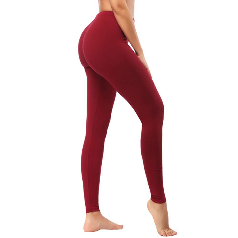 Leggings - Cropped Low-rise Solid Burgundy - kinko