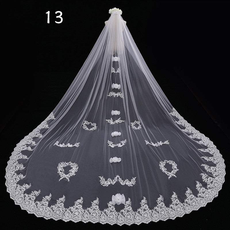 Bride Wedding Master Wedding Veil Long Long Tail - kinko