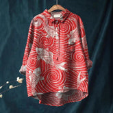 Women's Casual Floral Art Retro Loose Shirt - kinko