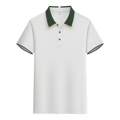 Contrast Color Lapels Polo Shirt - kinko