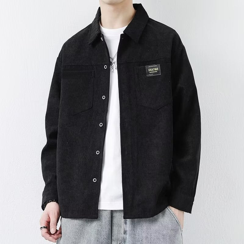 Corduroy Jacket Men's Casual Long-sleeved Shirt - kinko