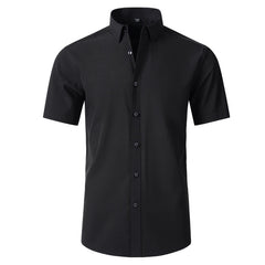 Korean Slim-fit Solid Color Shirt Men's Shirt - kinko