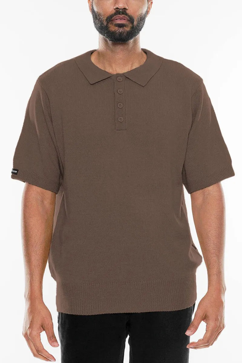 WEIV Men's Full Size Charlie Brown Shirt Short Sleeve Polo Plus Size - kinko
