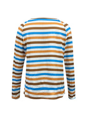 Full Size Striped Long Sleeve Casual Top Plus Size - kinko