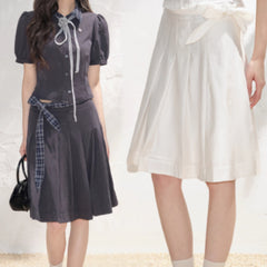 Summer Lace-up Skirt For Women All-matching A- Line Skirt - kinko