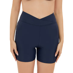 High Waist Swimming Trunks Stretch Slim Fit Trunks - kinko