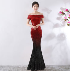 Birthday Party Dress Slimming Host Long Dress - kinko