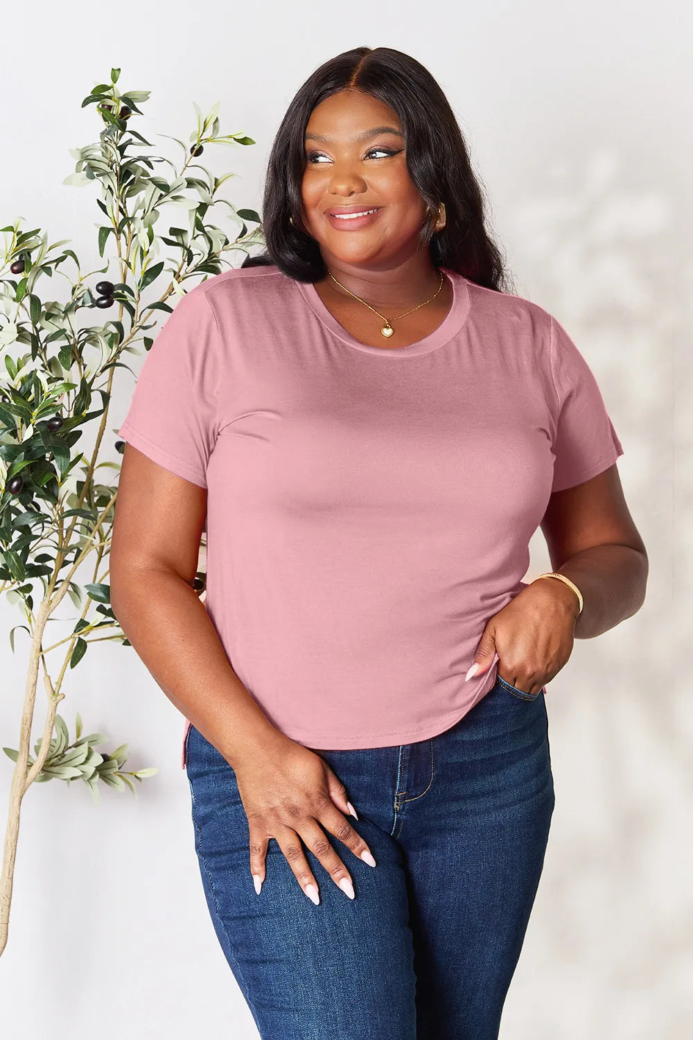 Basic Bae Full Size Round Neck Short Sleeve T-Shirt - kinko