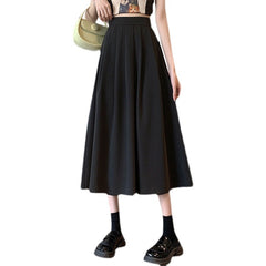 Simple Casual Slimming Mid-length High Waist Skirt - kinko