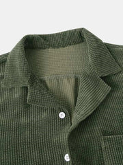 Men's Full Size Classic Textured Top and Shorts Set Plus Size - kinko