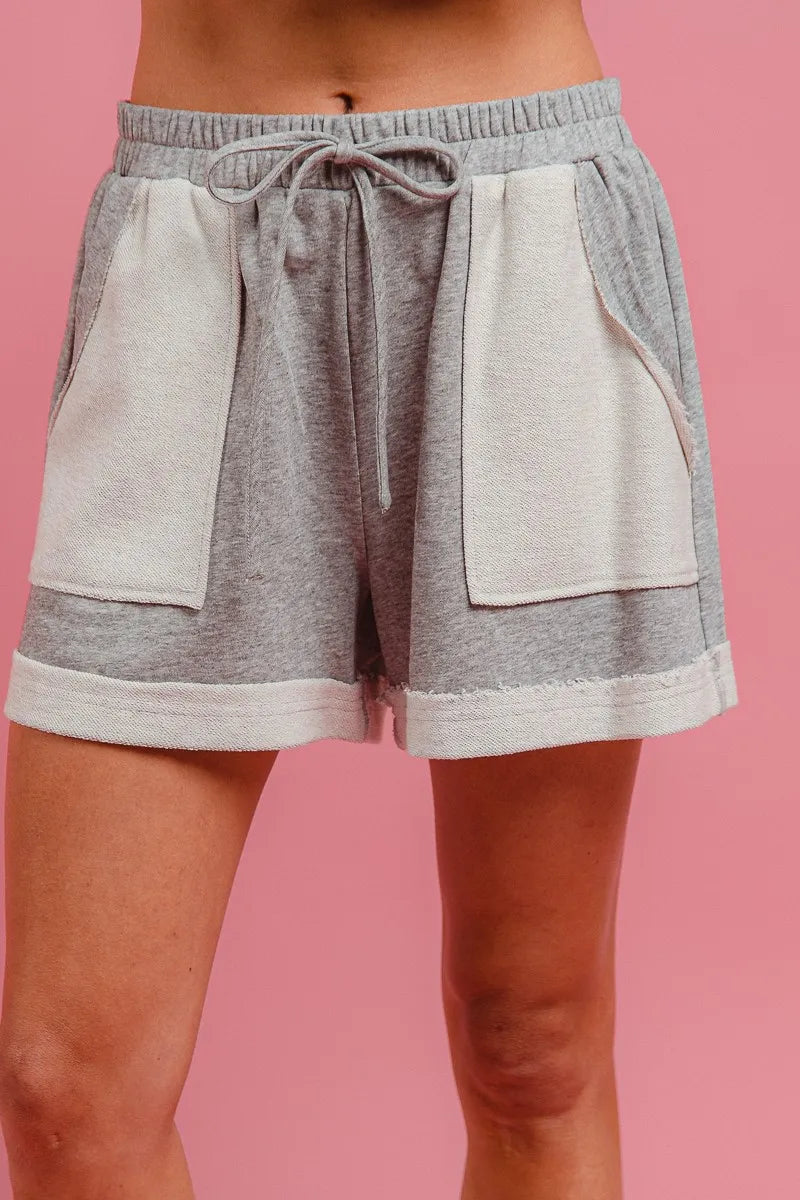 BiBi French Terry Knit Shorts with Side Pocket - kinko