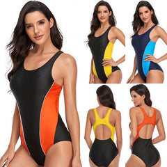 European And American Siamese Plus Size Swimsuit Women's Conservative Student Swimsuit Covering Belly Slimming Triangle - kinko