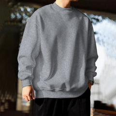 Fall Winter Men Loose Hooded Sweater Sports And Leisure Fleece-lined