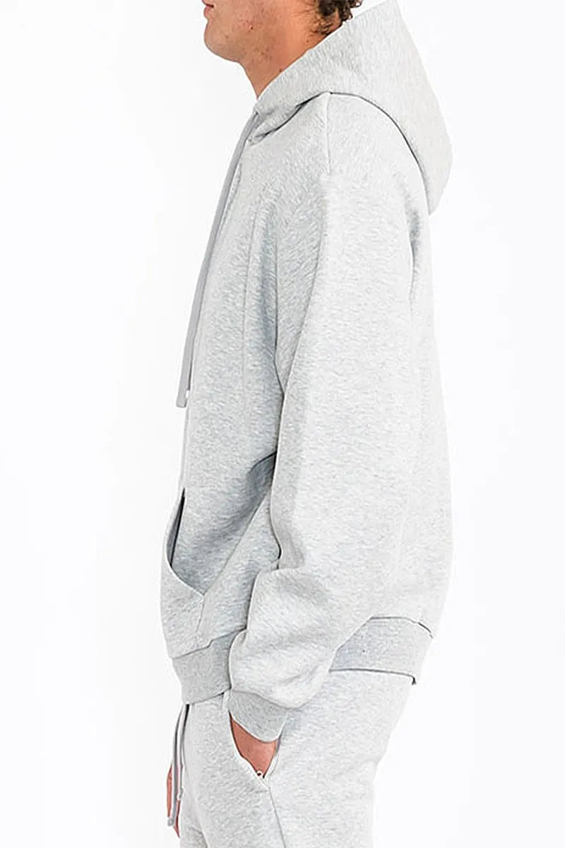 WEIV Men's Oversized Solid Tech Fleece Hoodie - kinko
