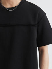 Men's Plus Size Round Neck Short Sleeve Top and Shorts Set - kinko