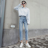 Fall New Style Jeans Women's Straight Leg Women