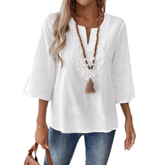 Elegant Fashion Solid Color Loose Shirt - kinko