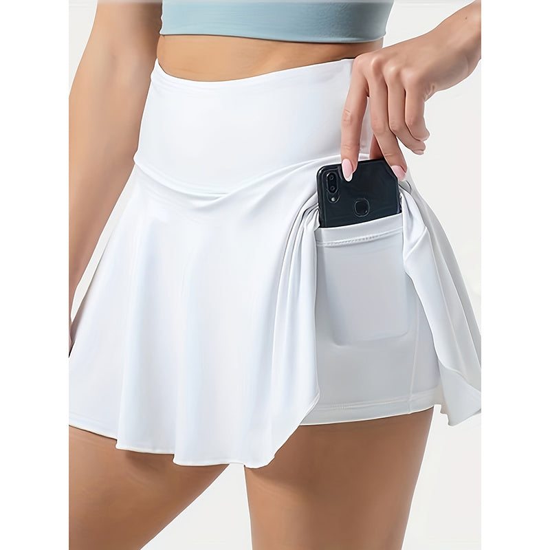 Women Tennis Skirt Golf Skorts Athletic High Waisted With Pockets Inner Shorts Sport Workout - kinko