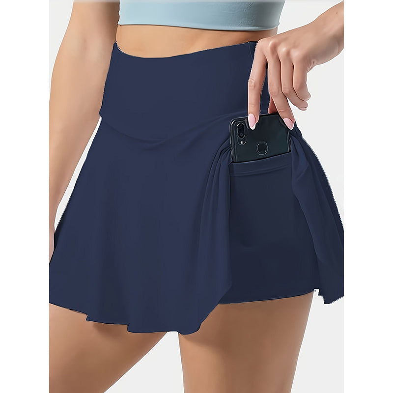Women Tennis Skirt Golf Skorts Athletic High Waisted With Pockets Inner Shorts Sport Workout - kinko
