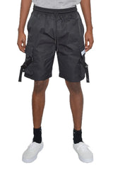 WEIV Men's Full Size Multi-Pocket Cargo Shorts with Drawstring Waist Plus Size - kinko
