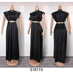 Banquet Evening Fashionable Elegant Style Rhinestone High Waist Dress - kinko