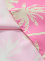 Men's Palm Tree Print Top and Shorts Summer Set - kinko