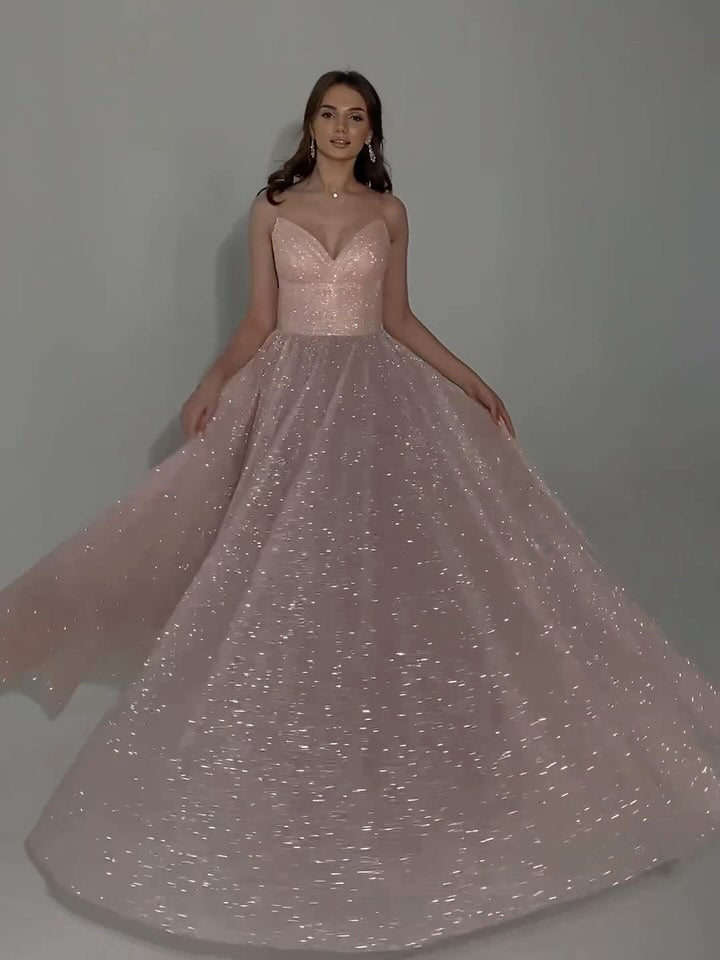 Sequined Backless Evening Dress - kinko