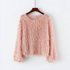 Women's Fashion Personalized Tassel Long-sleeved Top - kinko