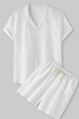 Men's Short Sleeve Shirt and Shorts Set - kinko
