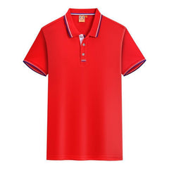 Summer Lapel Short Sleeve Polo Shirt - kinko