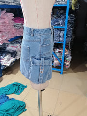 Fashion European And American Style Women's Overalls Pocket Skirt - kinko